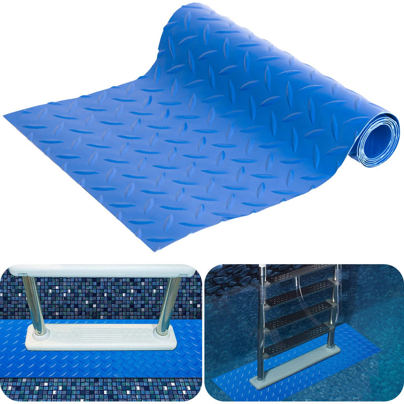 2.5mm Thickened Swimming Pool Ladder Mat Protective Swimming Pool Step Pad for Above Ground Swimming Pool Ladder Pad Vinyl Non-Slip Pool Liner,9 x 36 1 - NewNest Australia