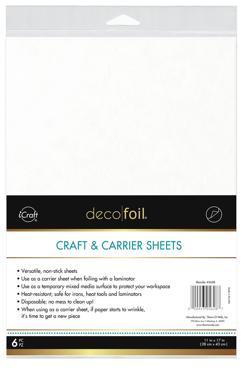 iCraft Deco Foil Craft & Carrier Sheets, 11" x 17", 6 Sheets per Pack - NewNest Australia