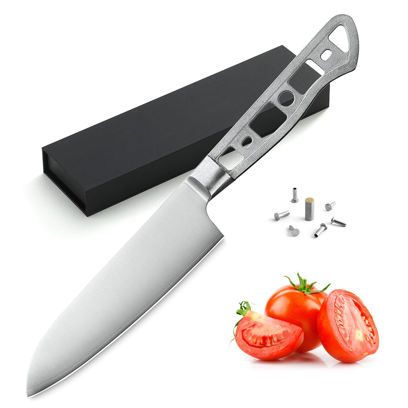 KATSURA Woodworking Project Kit  Small Santoku Knife Blank  5 Inch  Japanese Premium AUS 10, 3-Layer Forged Steel  Perfect for Woodworkers, Crafters  Classic Style Handle  NO LOGO 5-in Small Santoku New - NewNest Australia