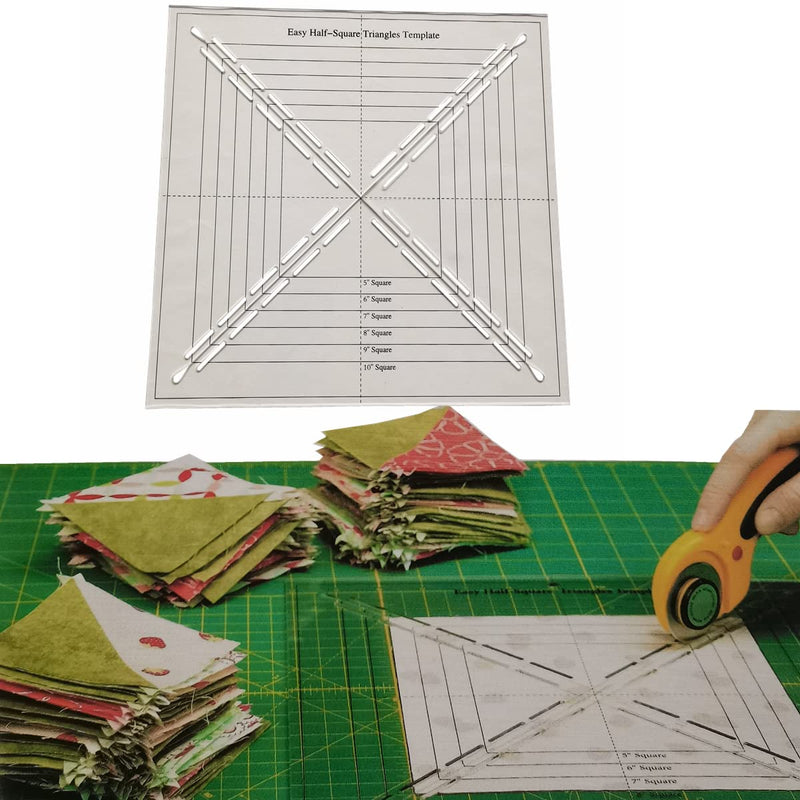 HONEYSEW Easy Half-Square Triangles Template Ruler for Sewing Quilting - NewNest Australia