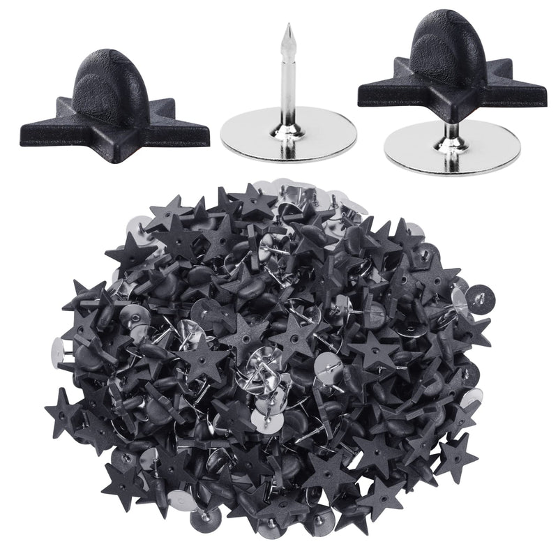 200pcs Black Rubber Pin Backs with 200pcs Blank Pins Star Shape Butterfly Clutch Tie Tacks Backings Pin Holder Keepers for Lapel Pins DIY Accessory - NewNest Australia
