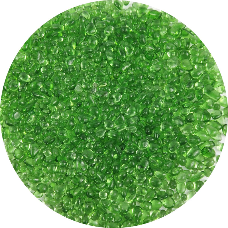Lustering Decorative Round Flat Glass Beads,Glass Marbles,Glass Pebbles,Vase Filler Beads for Fire Pit Crafts Aquarium Garden Decoration,3-6mm,1-Pound Jar (Light Green) Light Green - NewNest Australia