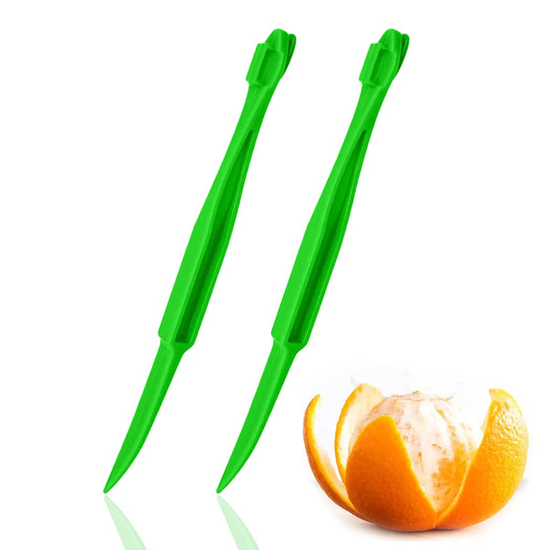 Orange Citrus Peelers Easy Open Citrus Lemon Citrus Peel Cutter Orange Peeler Tool Kitchen Accessories Knife Cooking Tool Kitchen Gadget (Green 2 Pack) Green 2 Pack - NewNest Australia