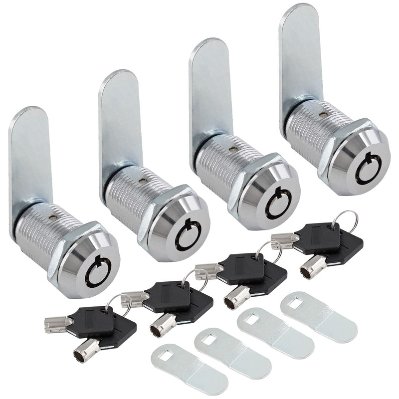 Uenhoy 4 Pack Tubular Cam Locks Keyed Alike, RV Locks Replacement, 1 Inch Cabinet Cam Lock Set for Mailbox Tool Box Vending Machine ATM - NewNest Australia