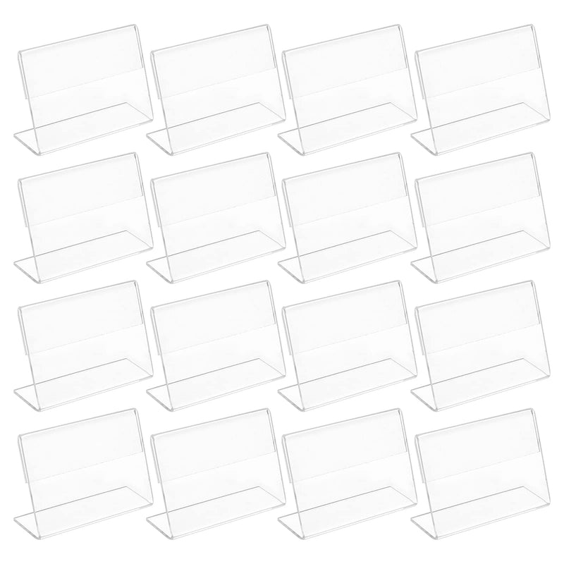 NBEADS 40 Pcs Mini Sign Display Holder L Shape, Sign Holer Clear Acrylic Price Tag Name Card Label Stand Sign Display Holder Name Place Cards for Weddings Supermarket Shop Retail Store, 1.57×2.36" - NewNest Australia