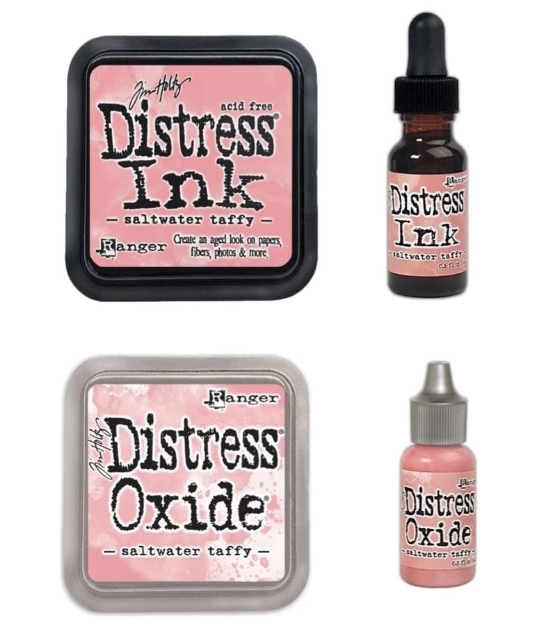 Tim Holtz Distress Saltwater Taffy - Distress Ink and Distress Oxide Bundle - Pads & Reinkers - 4 Items - NewNest Australia