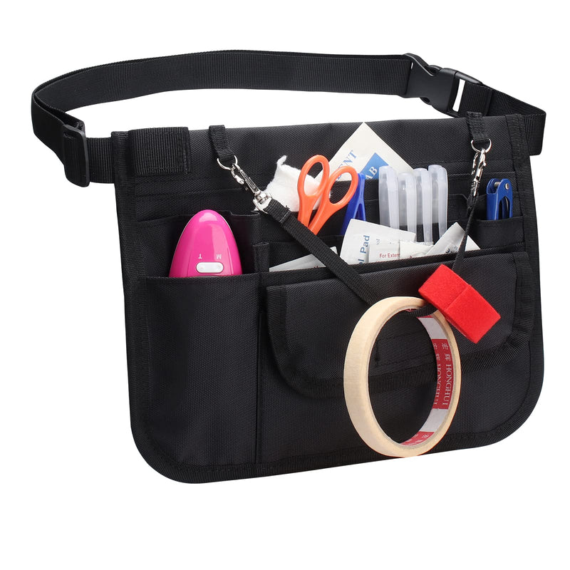 Wessleco Nurse Fanny Pack with Stethoscope Holder, Nurse Belt Organizer Pouch, Nurse Utility Tool Belt with Tape Holder, Nurse Waist Belt Bag for Women Men Black - NewNest Australia