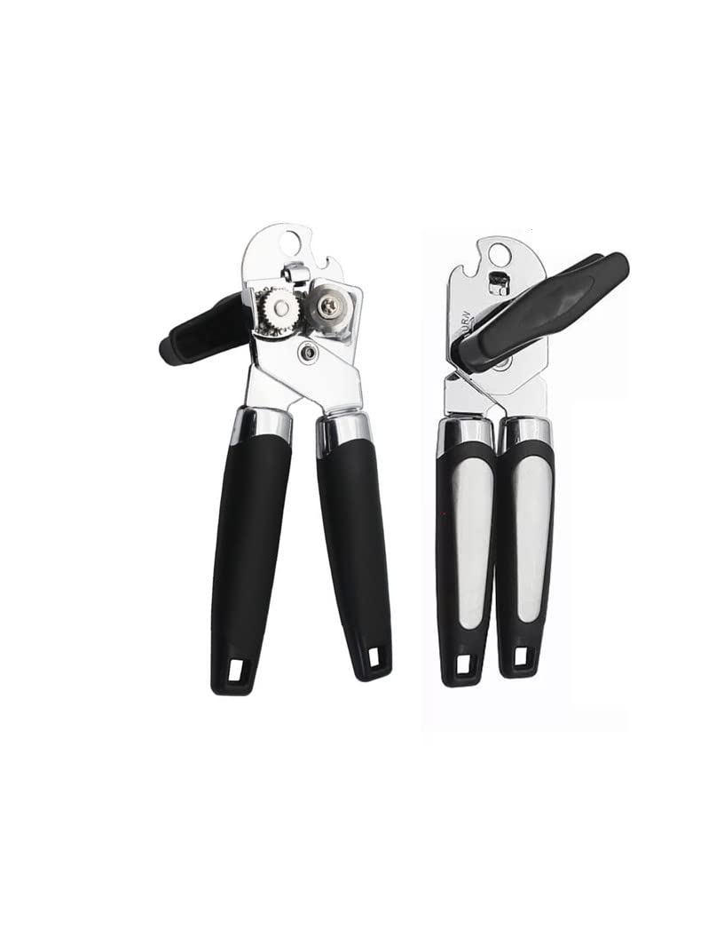 Manual Can Opener, Heavy Duty, Stainless Steel, Ergonomic Anti-Slip Grip Handle - NewNest Australia