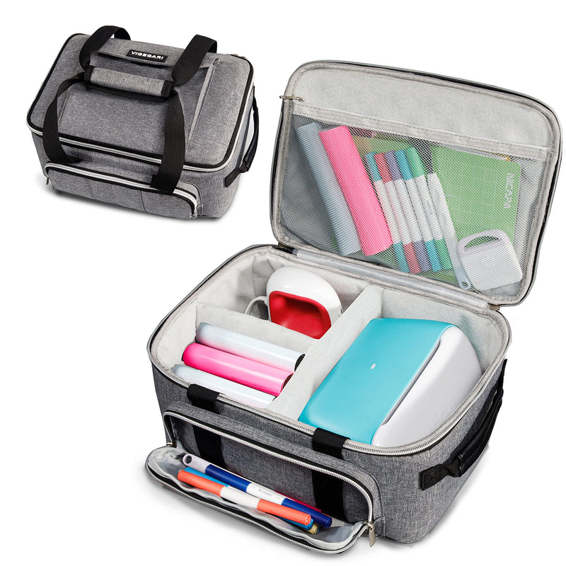 Carrying Case for Cricut Joy, Cricut Carrying Case Compatible with Cricut Easy Press Mini, Tote Bag for Cricut Joy Accessories and Supplies, Grey. - NewNest Australia