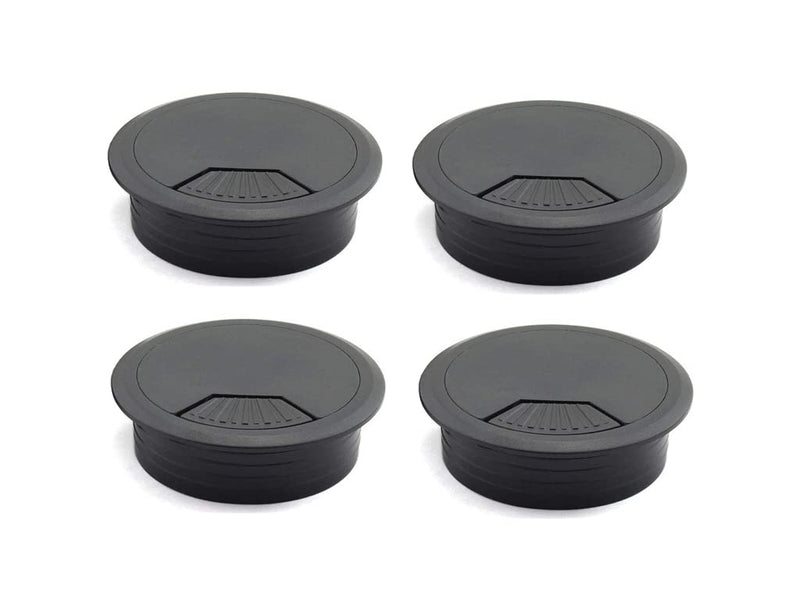 4pcs 2 inch Desk Wire Cord Cable Grommets Hole Cover for Office PC Desk Cable Cord Organizer Plastic Cover Black (Black-4Pcs) Black-4Pcs - NewNest Australia