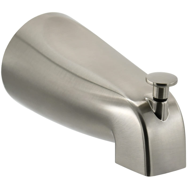 Slip Fit Tub Spout with Pull-Up Diverter for 1/2 inch Copper Tube, Brushed Nickel - NewNest Australia