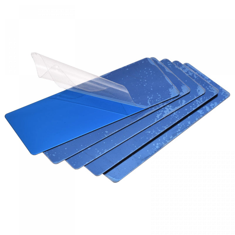uxcell Blank Metal Card 80mm x 30mm x 0.4mm 201 Stainless Steel Plate Polishing Navy Blue 10 Pcs - NewNest Australia