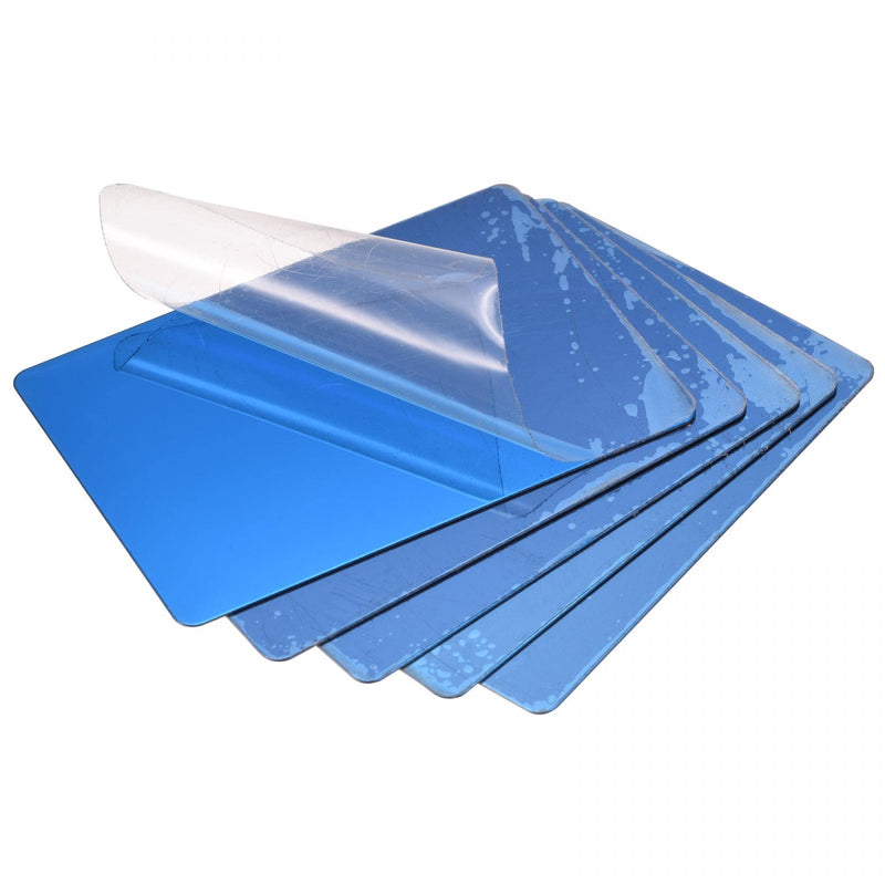 uxcell Blank Metal Card 66mm x 45mm x 0.4mm 201 Stainless Steel Plate Polishing Navy Blue 15 Pcs - NewNest Australia