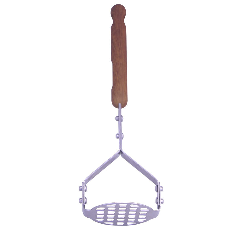 Keewah Mini Potato Masher, Stainless Steel, Brown Handle - NewNest Australia