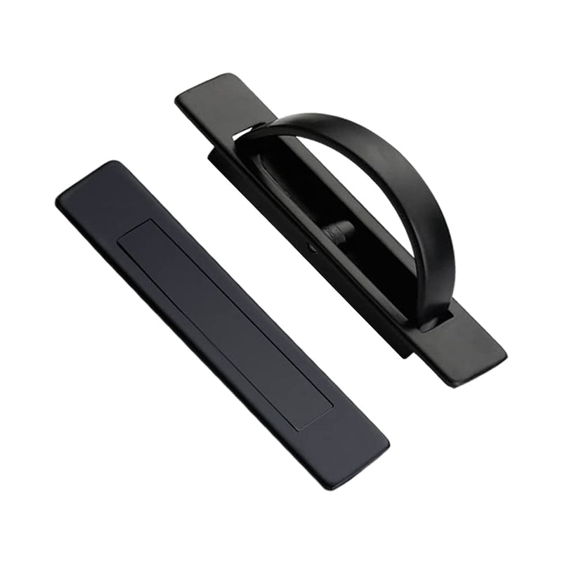 DSBGKJI 2 Pcs Invisible Cabinet Drawer Handle 180° Rotating Zinc Alloy Hidden Grip Concealed Door Pulls Handles Hardware for Cabinet,Tatami,Wardrobe,Drawer,Closet,Cabin (Black) - NewNest Australia