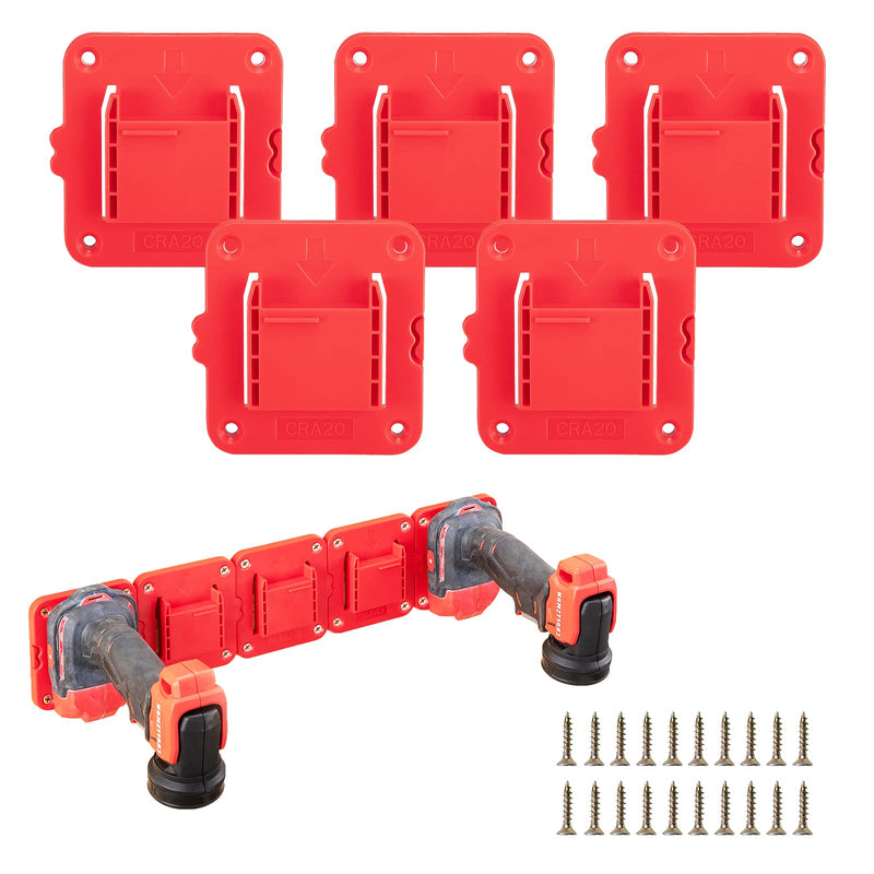 5 Packs Tools Drill Mount Holder, Fit for V20 Craftsman 20V Li-ion Drill Tools Holder Dock Hanger with 20 Screws(No Tool) - NewNest Australia