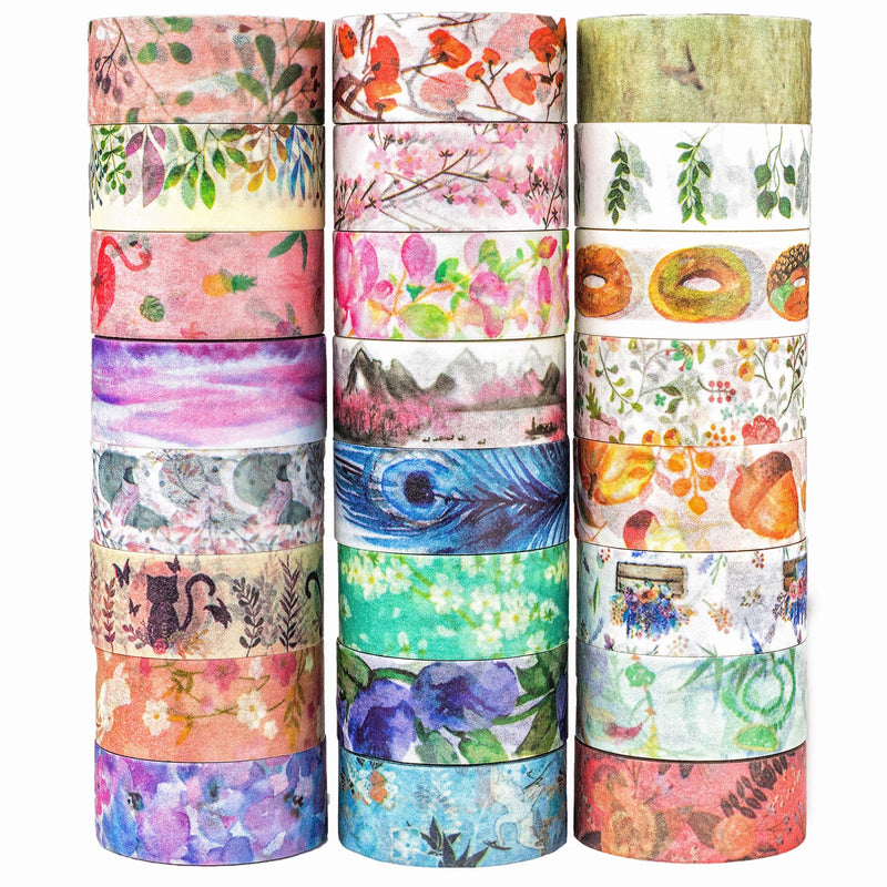 48 Rolls Washi Tape Set,Decorative Masking Adhesive Tape for DIY Crafts and Gift Wrapping,Beautify Bullet Journals ,Planners by KOVANO - NewNest Australia