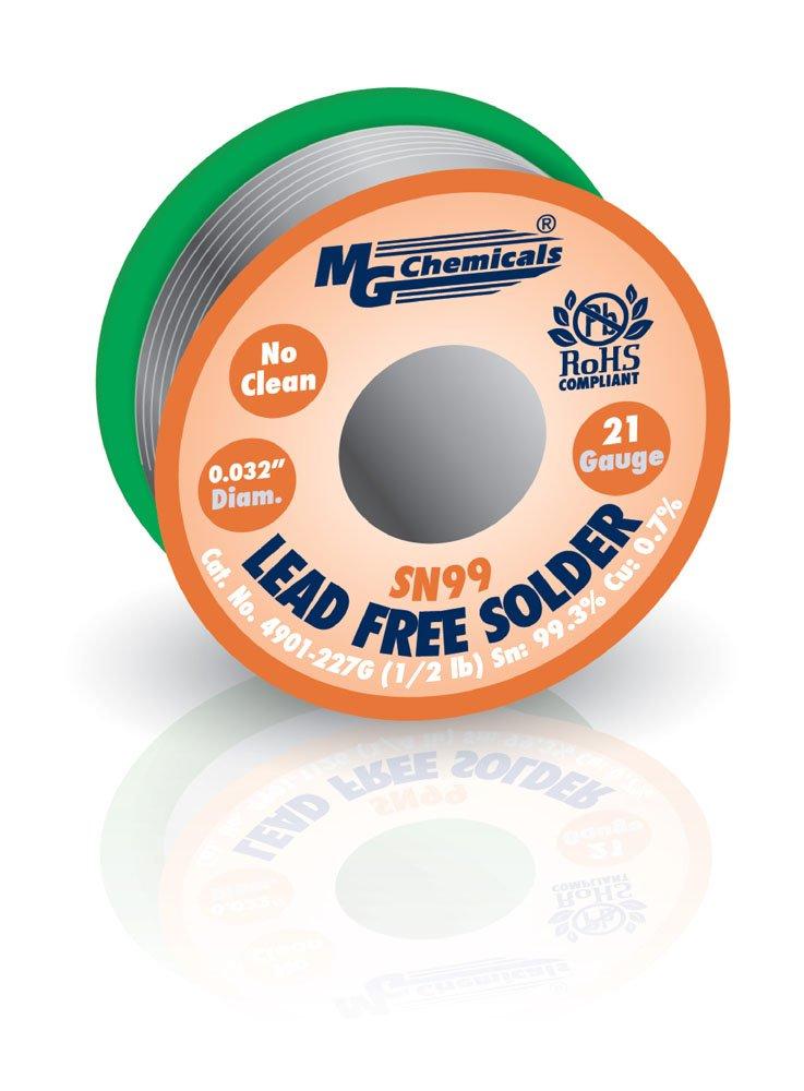 MG Chemicals - 4901-227G Sn99 No Clean Lead Free Solder, 0.032" Diameter, 1/2 lb Spool 227G - NewNest Australia