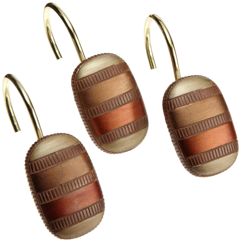 Popular Bath 340358 CONTEMPO, Shower Curtain Hooks, Spice - NewNest Australia