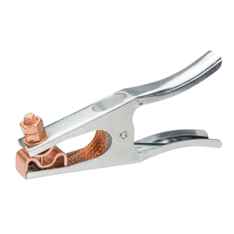 Lincoln Electric K910-1 Heavy Duty Ground Clamp | 300 Amp Rating | Copper Plated Jaw | Braided Copper Shunt | - NewNest Australia