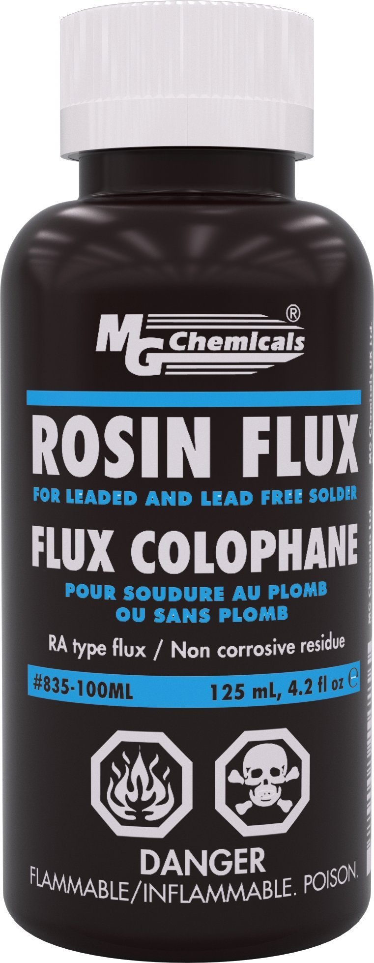 MG Chemicals - 835-100ML Liquid Rosin Flux, for Leaded and Lead Free Solder, 125 ml Bottle 125mL - NewNest Australia