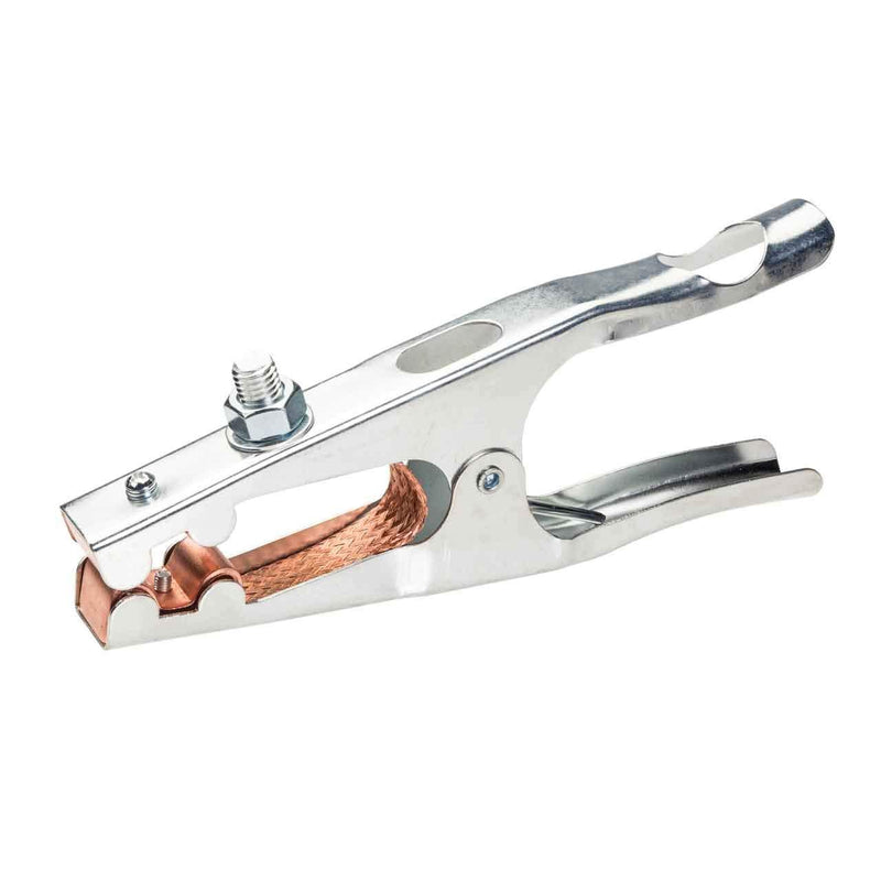 Lincoln Electric K910-2 Heavy Duty Ground Clamp | 500 Amp Rating | Copper Plated Jaw | Braided Copper Shunt | - NewNest Australia