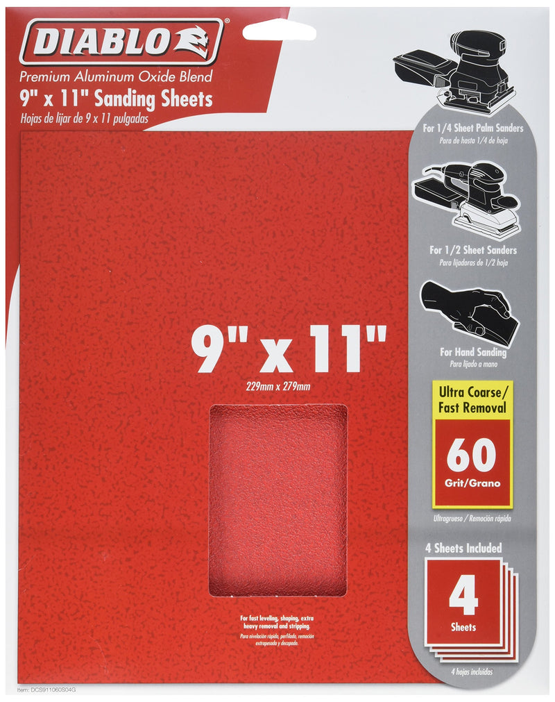 DIABLO 9X11IN SHEET 60G 4PK - NewNest Australia