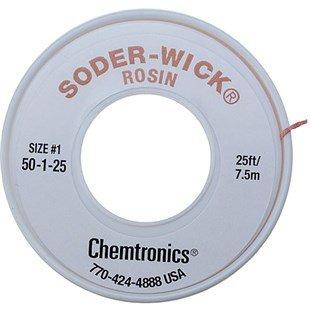 Chemtronics 50-1-25 Soder-Wick Rosin Desoldering Braid.030", 25ft - NewNest Australia