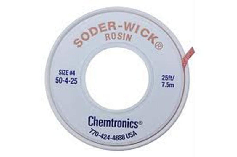 Chemtronics 50-4-25 Soder-Wick Rosin De-Soldering Braid, 0.110", 25' - NewNest Australia