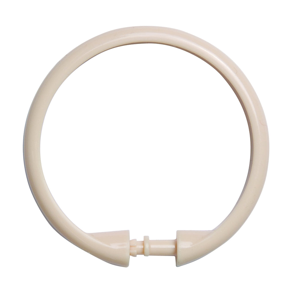 Kenney Shower Curtain Rings, Cream, 12-Pack - NewNest Australia