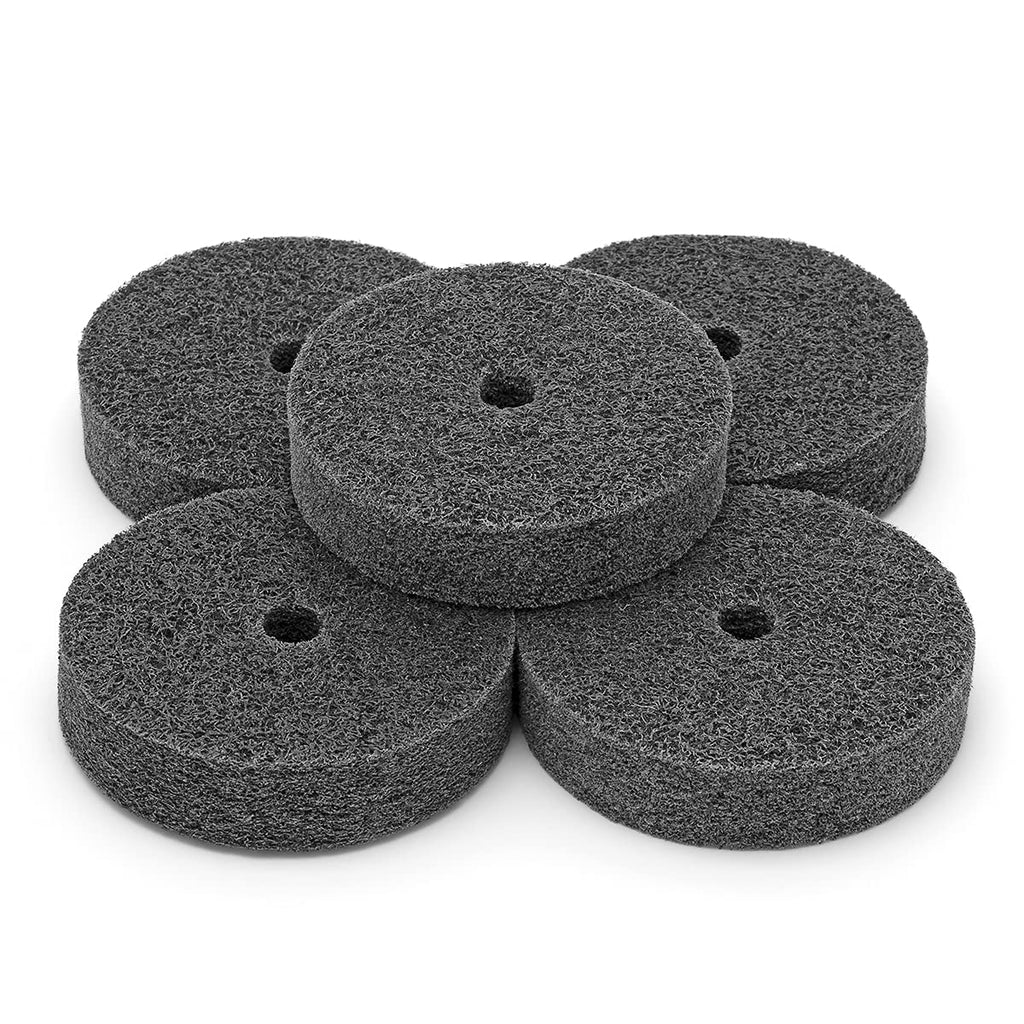 Bastex 5 Piece 75mm Fiber Polishing Buffing Wheels - Great for Metal Fabrication, Foundry Work and De-Burring Metals - Abrasive Polisher for Use after Plasma Cutting - NewNest Australia