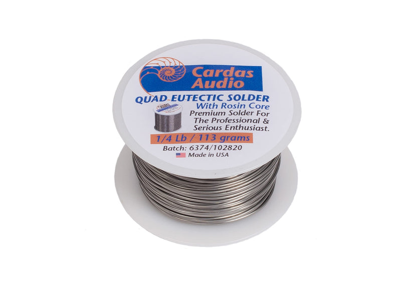 Cardas Soldering Wire Quad Eutectic Silver Solder with rosin flux 1/4 lbs (113g) roll - NewNest Australia