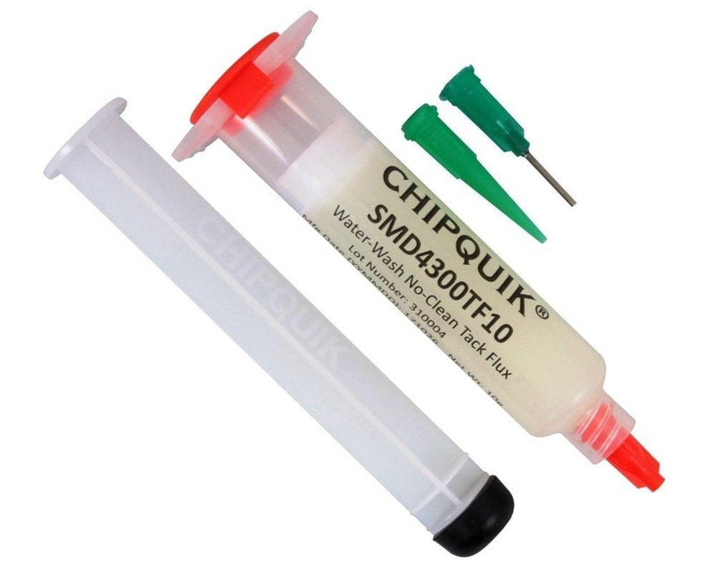 Chipquik SMD4300TF10 Tack Flux in 10cc Syringe no-Clean Water Washable - NewNest Australia