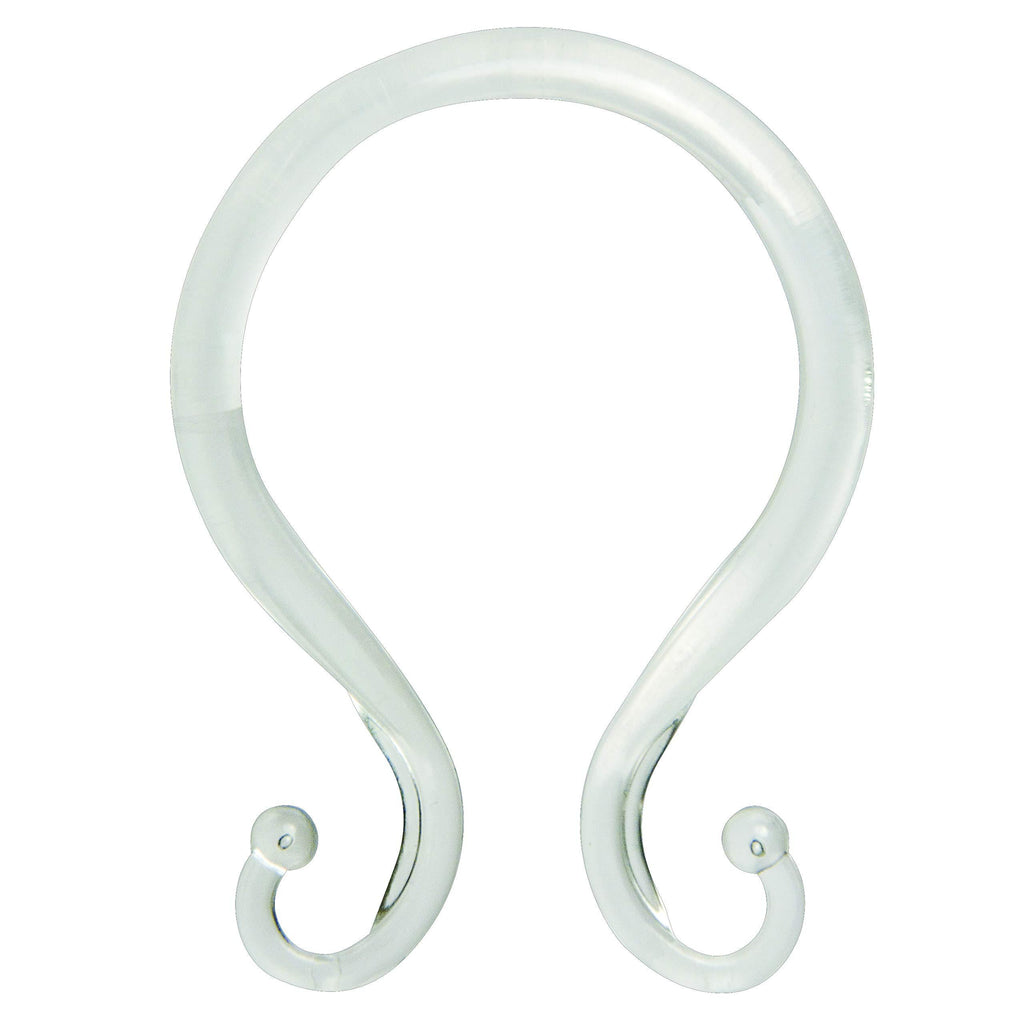 Kenney Double Shower Curtain Hooks (Set of 12), Clear - NewNest Australia