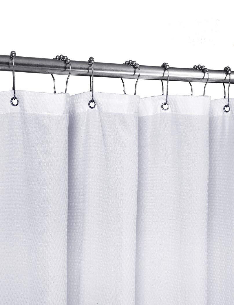 Home Queen Waffle Weave Shower Curtain, Heavy Duty Liner, Waterproof Bathroom Curtain Liner with Bottom Magnets and Reinforced Grommets,72 W x 72 L Inches, White 72WX72L - NewNest Australia