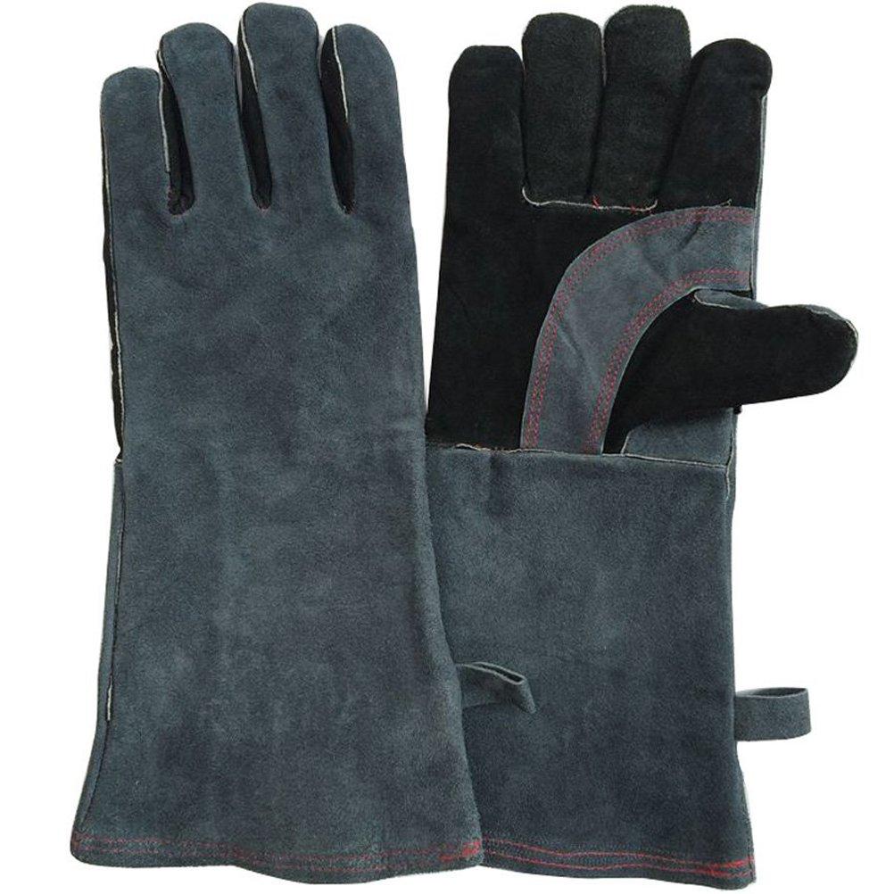 TINTON LIFE 16-Inch Thermostability Leather Gloves Welding Safety Insulating Gloves (Grey) Grey - NewNest Australia