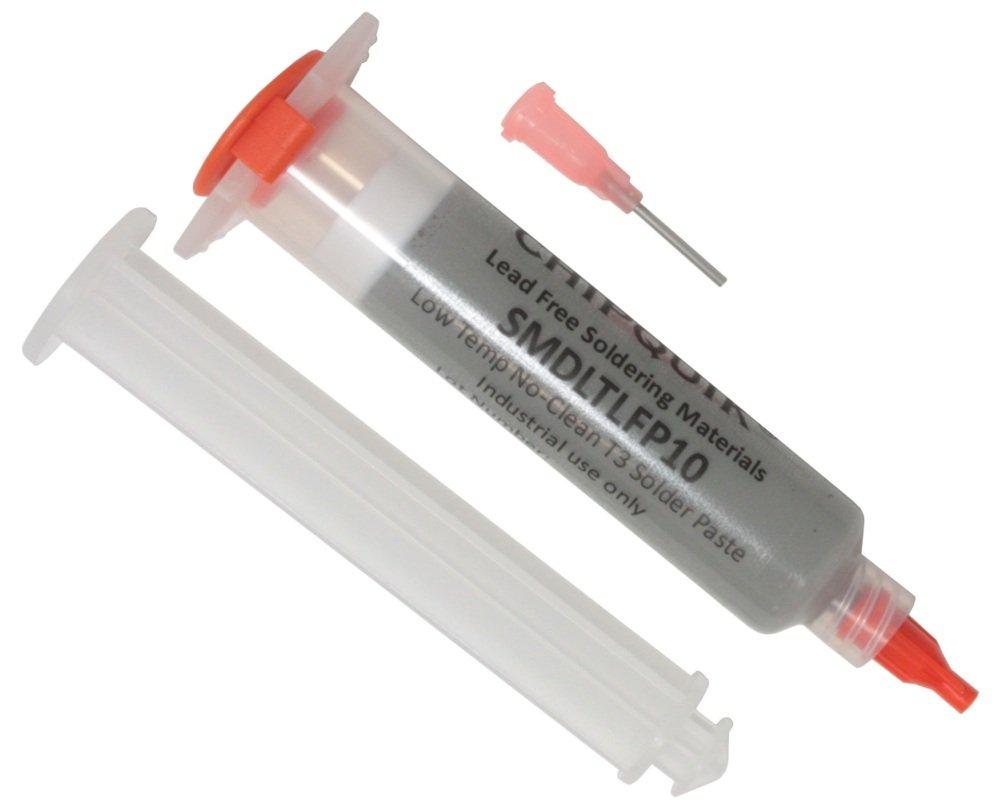 Solder Paste no clean Sn42/Bi57.6/Ag0.4 Low Temp 138C in 10cc syringe 35g (T3) - NewNest Australia