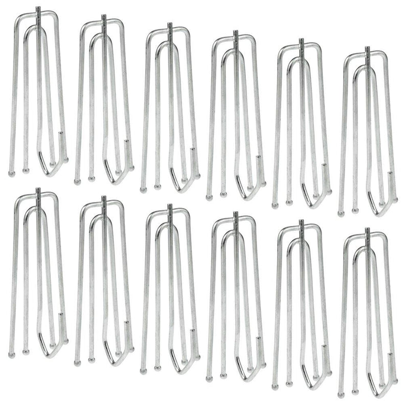 baotongle 50 pcs Stainless Steel Curtain Pleater Tape Hooks Stainless Curtain Pleat Hook, 4 Prongs Pinch Pleat Hook ClipTraverse Pleater 4 End Hooks - NewNest Australia