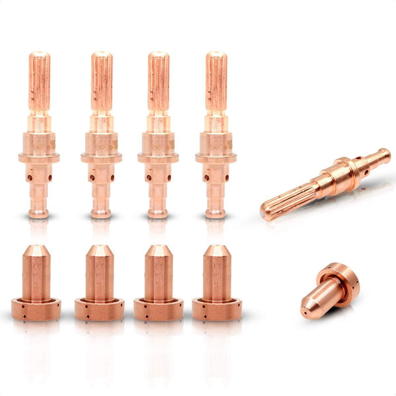 WeldingStop 9-8215 9-8210 SL60 SL100 Plasma Torch Electrode Nozzle 60A Tip for Thermal Dynamics Cutmaster 52 SL60 Consumables PKG/10 [Hafnium & Copper Electrode 9-8215] - NewNest Australia