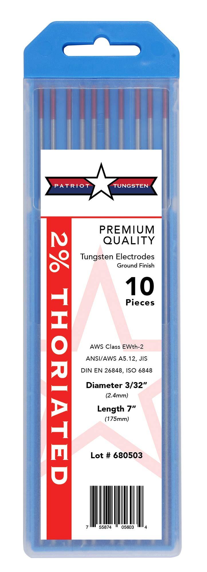 2% Thoriated TIG Welding Tungsten Electrodes 3/32” x7” 10-Pack 3/32" x 7" or 2.4mm x 175mm - NewNest Australia