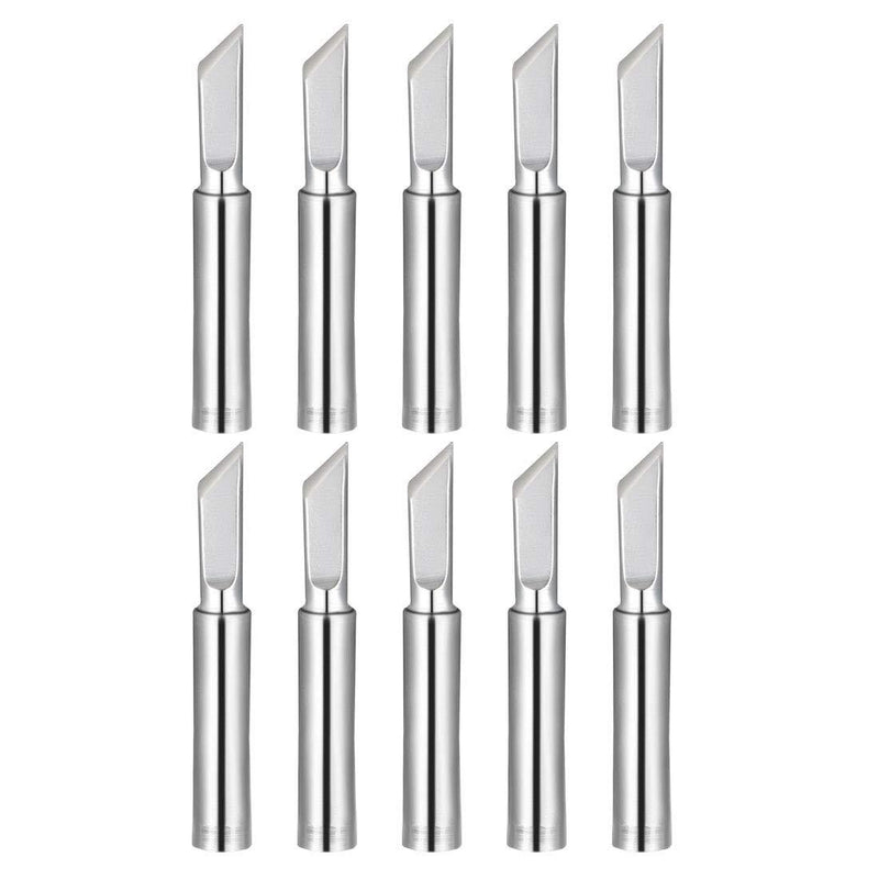 uxcell Soldering Iron Tips 4mm x 6.5mm Tool Edge Replacement for Solder Station Tip 900M-T-SK Silver 10pcs - NewNest Australia