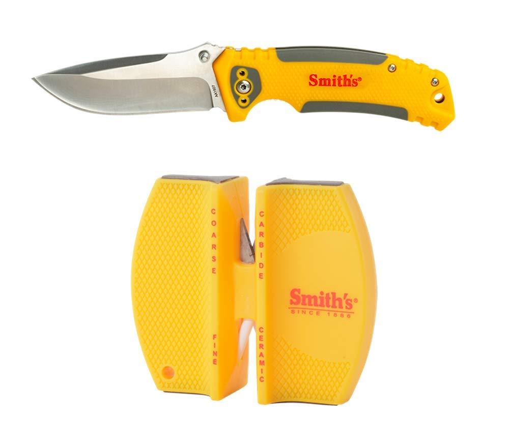 Smith's Edgesport Knife and 2-Step Combo, Yellow - NewNest Australia