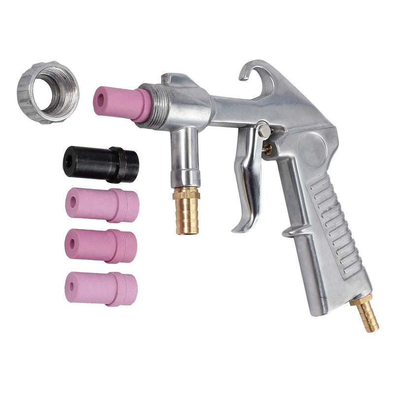 AMTOVL Sand Blasting Guns Sandblaster + 4Pcs Ceramic Nozzles + Extra Iron Nozzle Tip Set - NewNest Australia