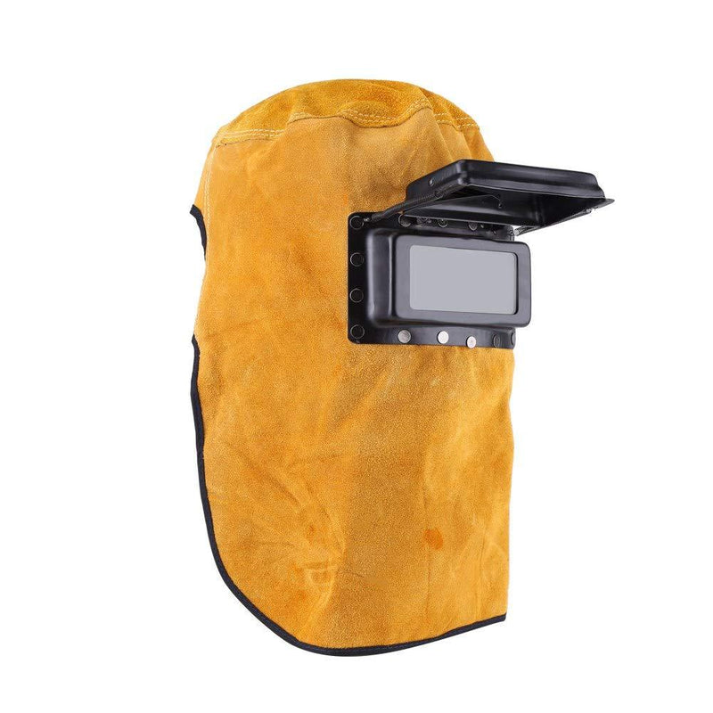 Comfortable Leather Welder Welding Mask Work Cap Hood Helmet Clamshell Welder Helmet Durable Good Quality Heat Resistant Breathable Welding Helmet Protection Mask with Lens - NewNest Australia