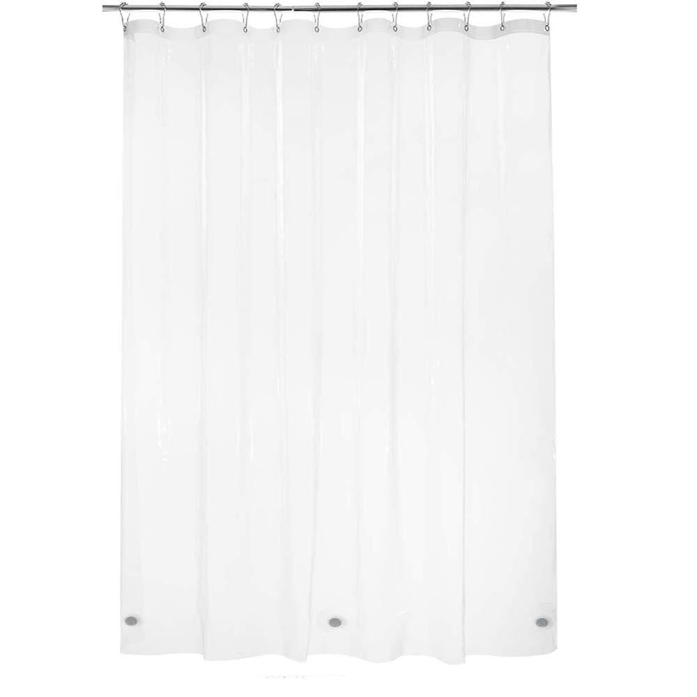 Titanker Shower Curtain Liner, Waterproof Lightweight 3G PEVA Shower Liner, 12 Metal Grommet Holes Shower Curtain with Magnets for Bathroom, Hotel, Bathtub, 72 x 72 Inches - Clear 72" W x 72" H - NewNest Australia