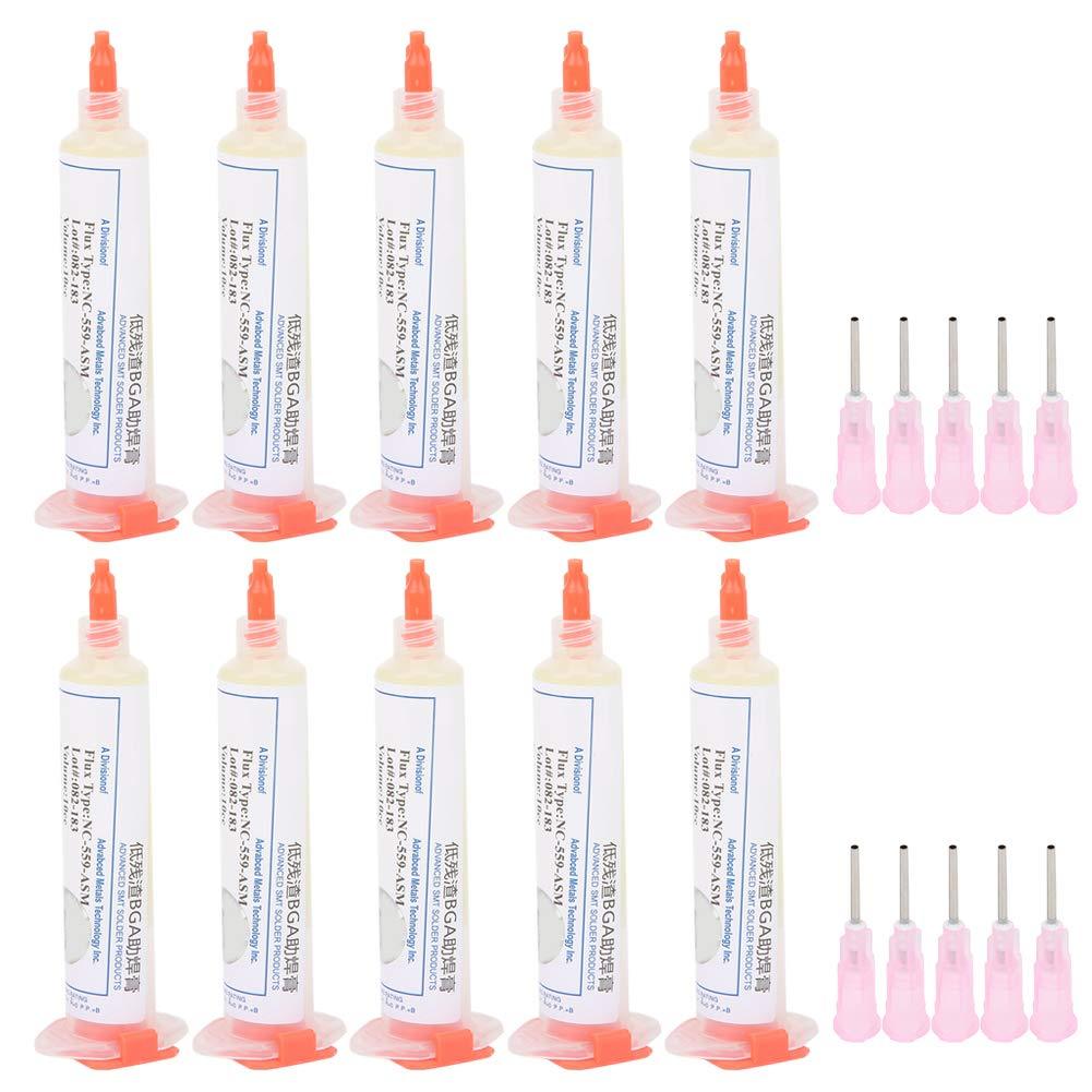 Solder Paste Low Residue Flux, Welding Flux NC‑559‑ASM with Needle Dispensing Tool Non Harmful Substances for Computer Home Appliance - NewNest Australia