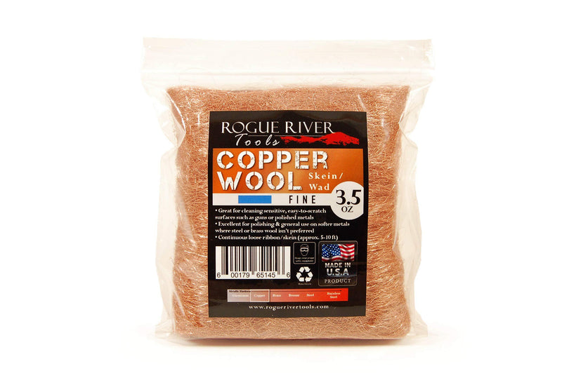 Copper Wool 3.5 Oz Skein/Pad -by Rogue River Tools. (FINE Grade) -Made in USA, Pure Copper (Fine) Fine - NewNest Australia