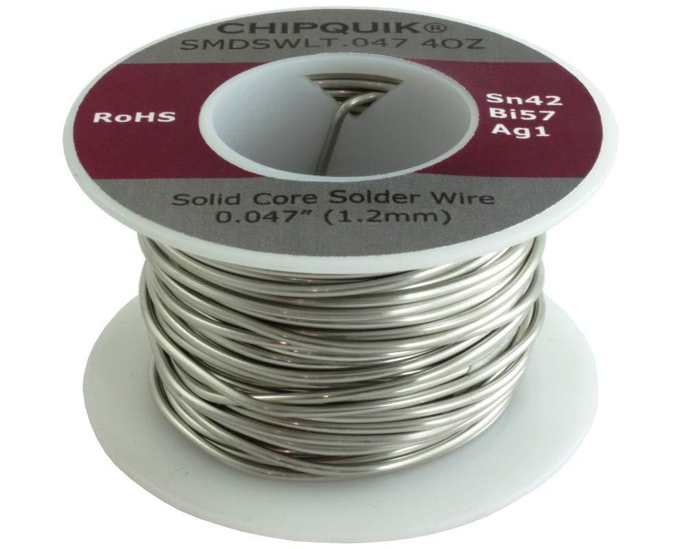 Sn42/Bi57/Ag1 .047" Solder Wire 4oz Spool (SMDSWLT.047 4OZ) - NewNest Australia