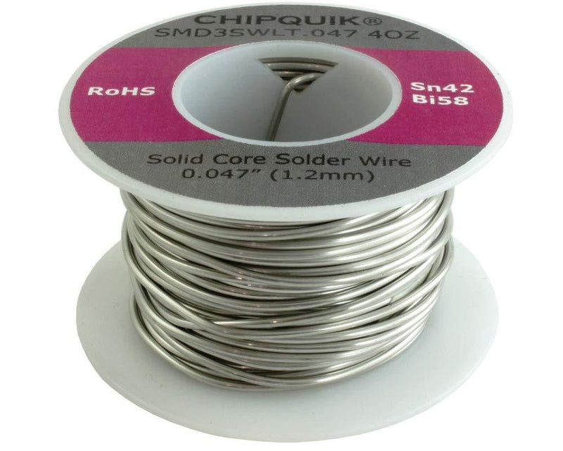 Sn42/Bi58 .047" Solder Wire 4oz Spool (SMD3SWLT.047 4OZ) - NewNest Australia