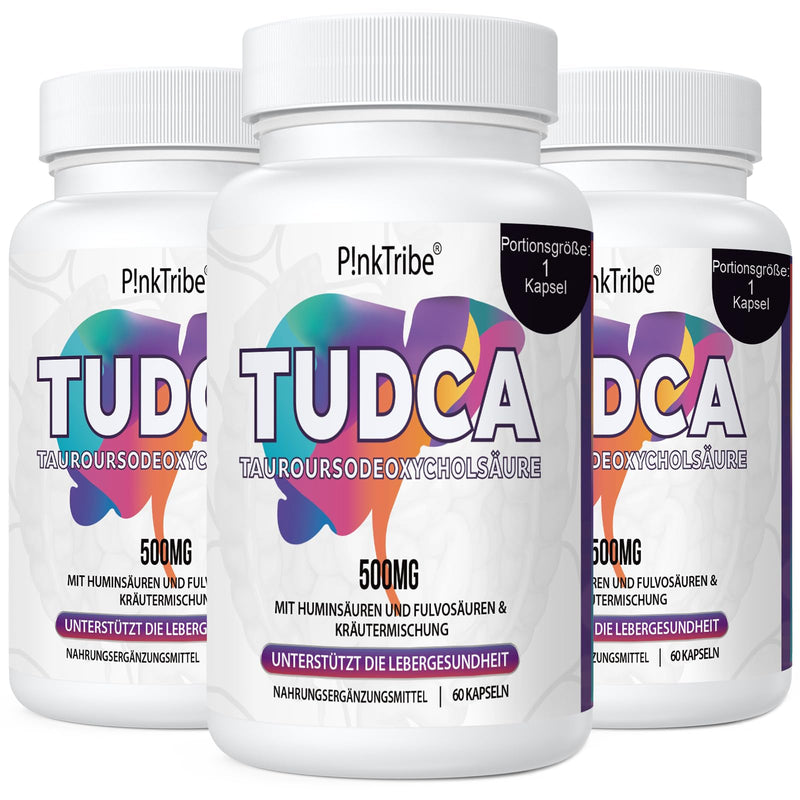 TUDCA 500 mg for Liver, Tauroursodeoxycholic Acid with Humic and Fulvic Acids, Beetroot and More, Tudca Bile Salt Supplement, 180 Capsules (Pack of 3) - NewNest Australia